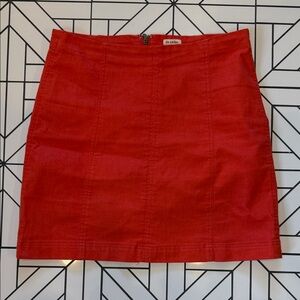 Chic Red Pencil Skirt